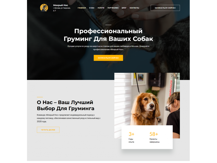 Готовый сайт для груминг-салона Готовый сайт для груминг-салона